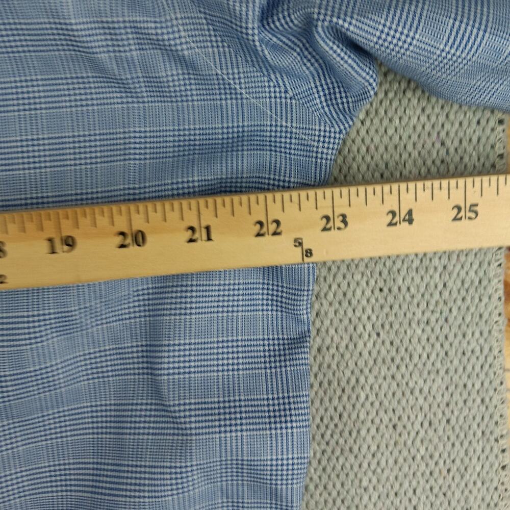Brooks Brothers Regent Button Up Shirt Mens L 16.5-2/3 Blue Plaid Party No Tuck - Picture 10 of 13